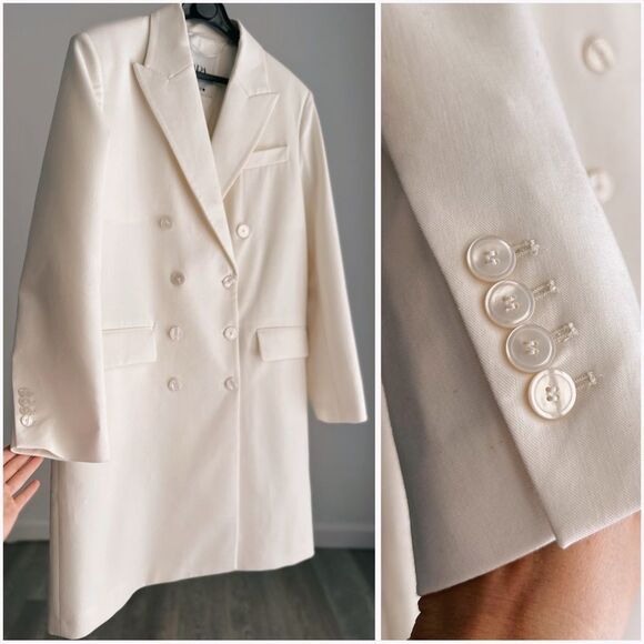 ZARA ZW COLLECTION WOOL BLEND FROCK COAT - Picture 2 of 10